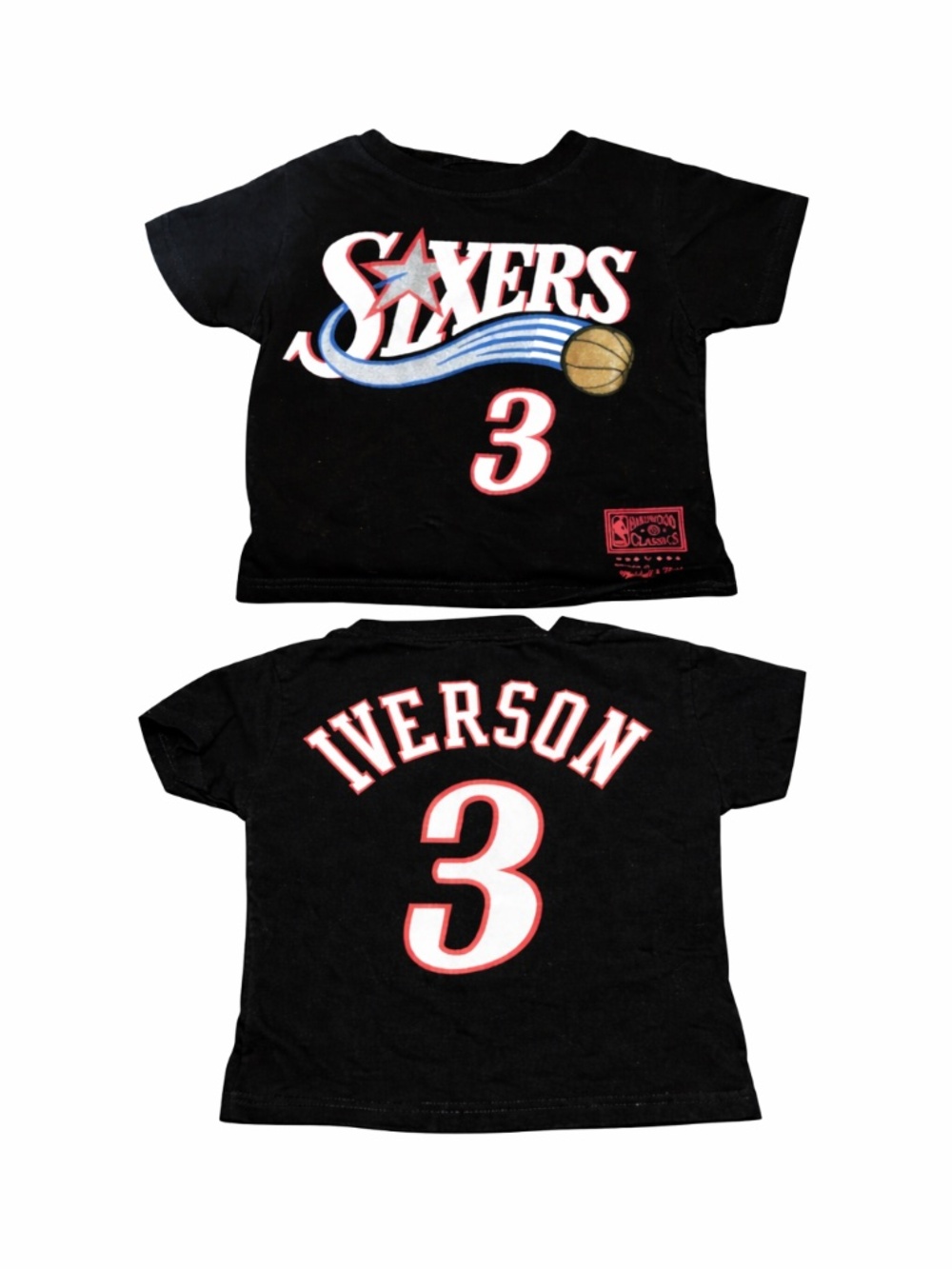Nostalgia Co. x Mitchell & Ness Sixers Iverson #3 Tee | 3T | Hardwood Classics